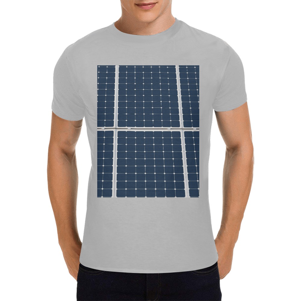 Solar Technology Power Panel Image Photovoltaic Men's T-Shirt in USA Size (Front Printing Only)