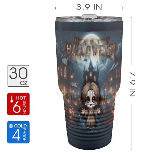 Happy Hello Ween 30oz Insulated Stainless Steel Mobile Tumbler