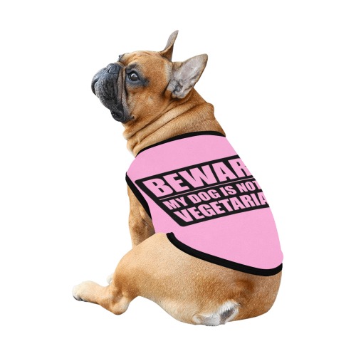 Beware My Dog Is Not A Vegetarian (P) All Over Print Pet Tank Top
