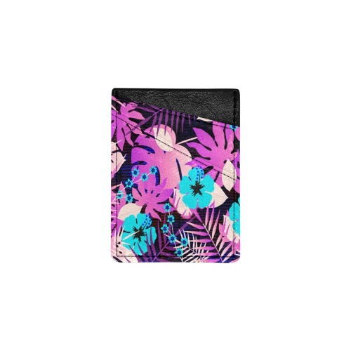 GROOVY FUNK THING FLORAL PURPLE Cell Phone Card Holder