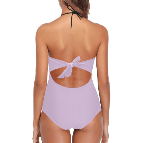 Striped Bathingsuit Lace Band Embossing Swimsuit (Model S15)