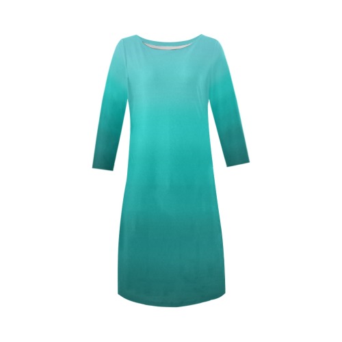 blue sp Rhea Loose Round Neck Dress(Model D22)