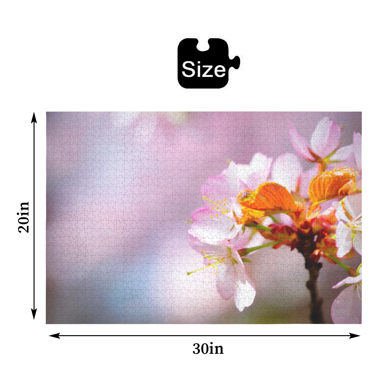 Sakura cherry blossom. The symbol of youth, beauty 1000-Piece Wooden Jigsaw Puzzle (Horizontal)