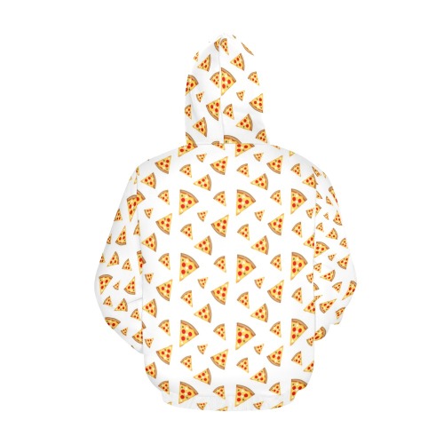 Cool and fun pizza slices pattern on white All Over Print Hoodie for Men (USA Size) (Model H13)