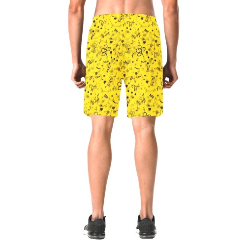 Simply Pop by Nico Bielow Men's All Over Print Elastic Beach Shorts (Model L20)