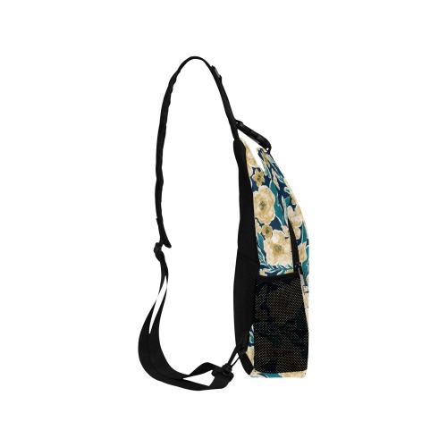 Painted Flowers Men's Casual Chest Bag (Model 1729)