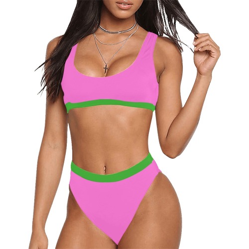 Sample 1 Sport Top & High-Waisted Bikini Swimsuit (Model S07)