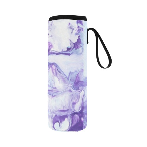 Lavender marbling Neoprene Water Bottle Pouch/Large