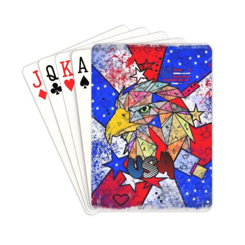 USA 4th july by Nico Bielow Playing Cards 2.5"x3.5"