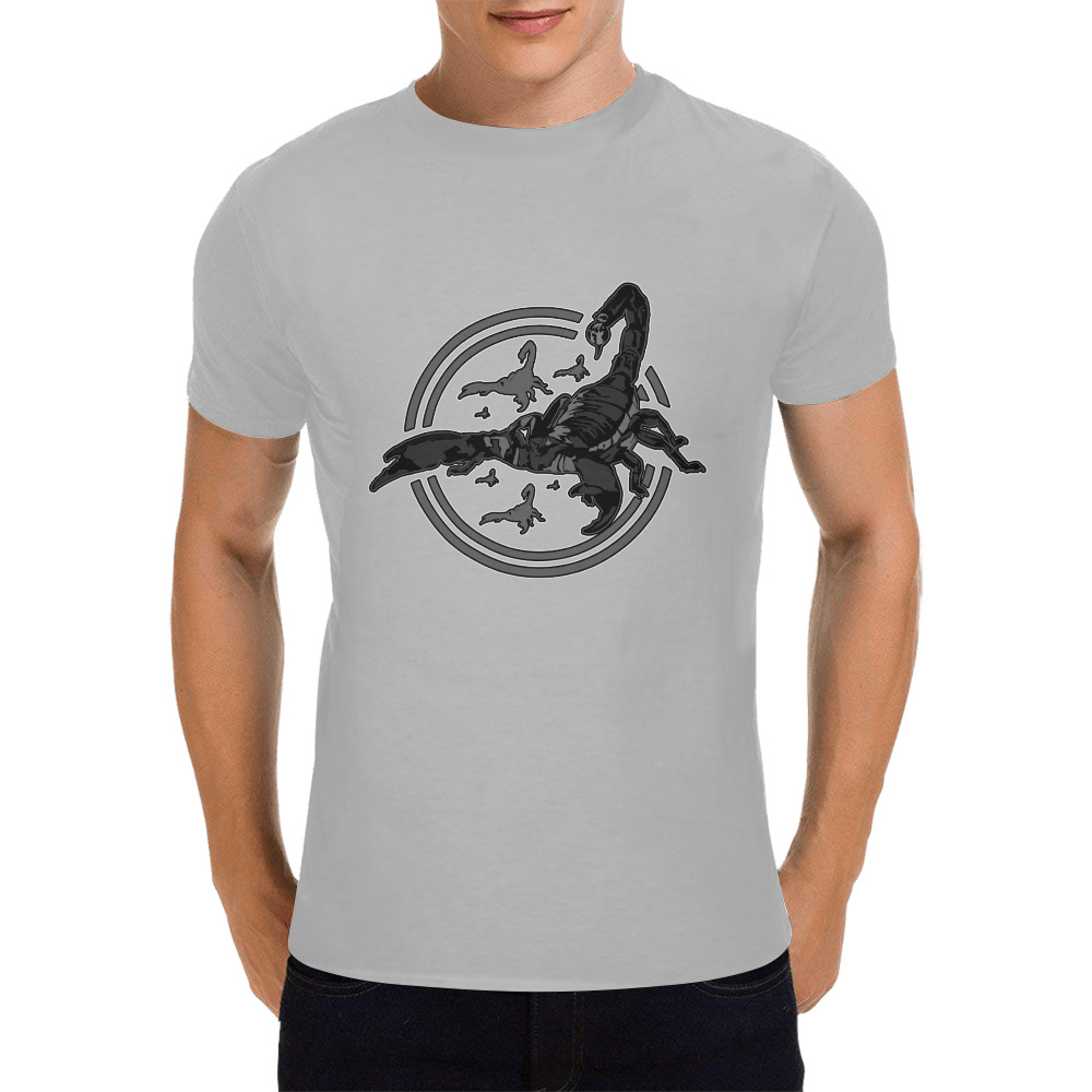 Grey Scorpion Men's T-Shirt in USA Size (Front Printing Only)
