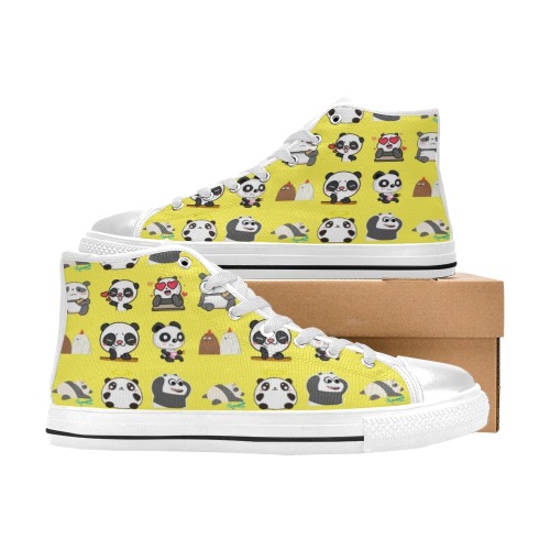 Panda life High Top Canvas Shoes for Kid (Model 017)