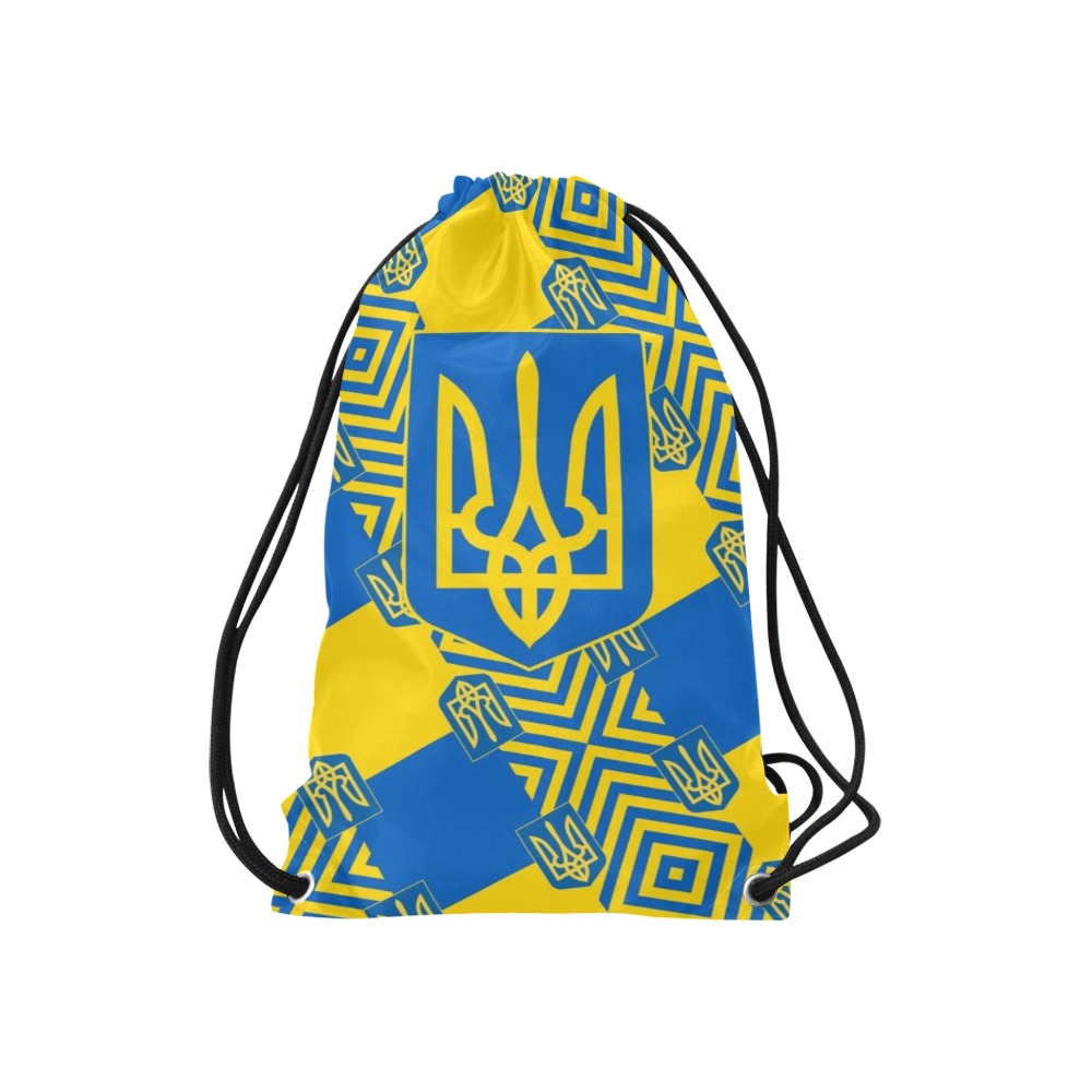 UKRAINE 2 Small Drawstring Bag Model 1604 (Twin Sides) 11"(W) * 17.7"(H)