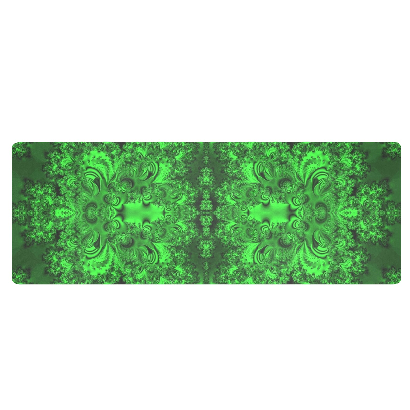 Frost on the Evergreens Fractal Kitchen Mat 48"x17"
