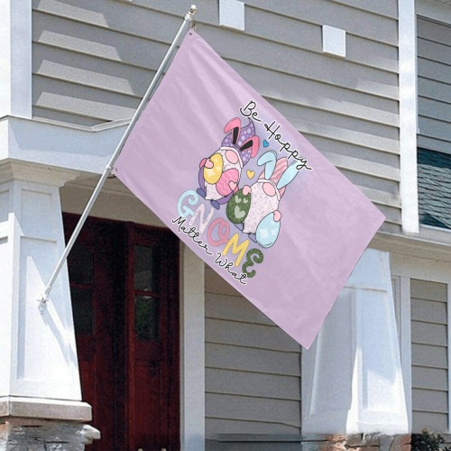 Be Happy Gnome Matter What Garden Flag 59"x35"