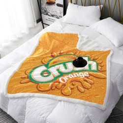 Crash Orange1 Double Layer Short Plush Blanket 50"x60"