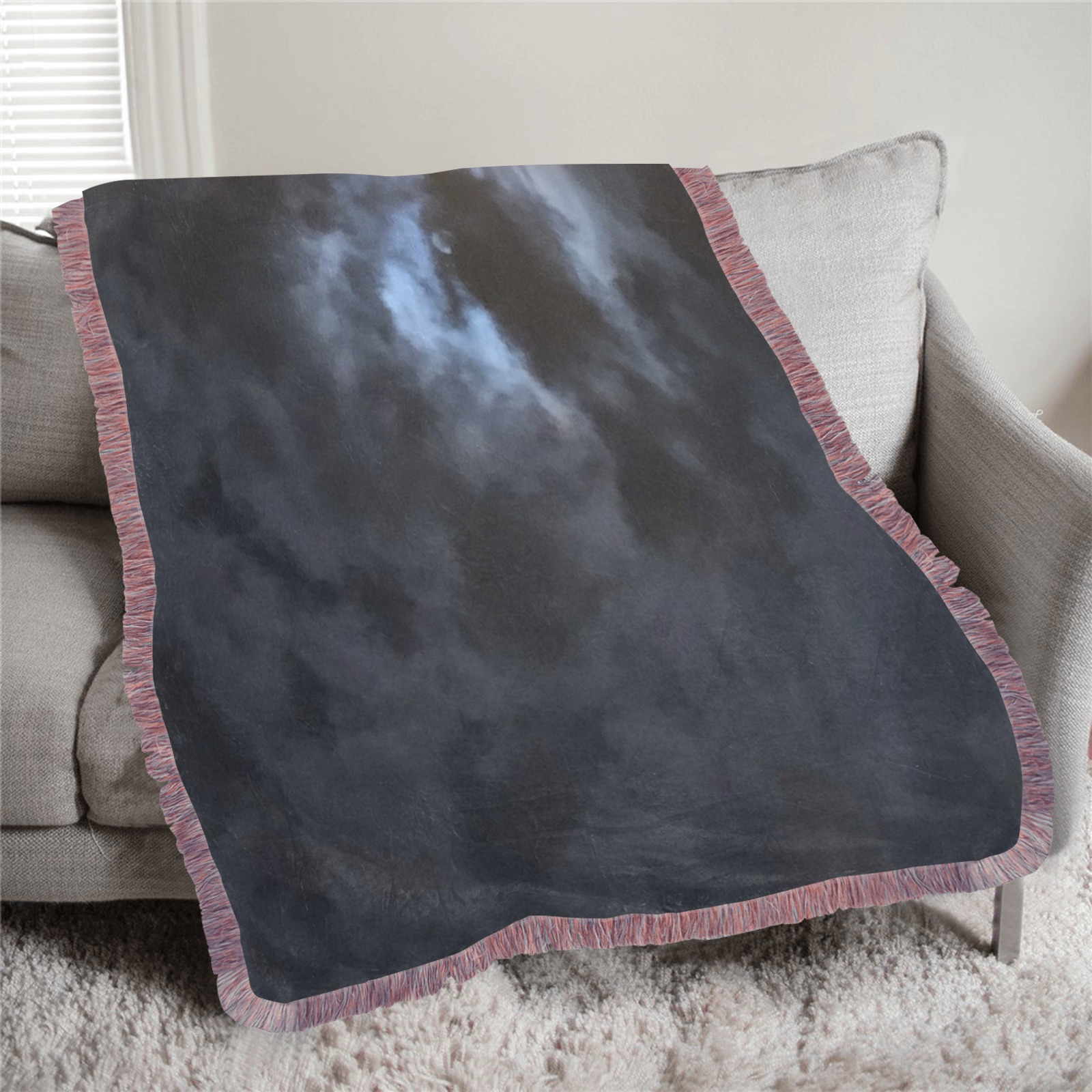 Mystic Moon Collection Ultra-Soft Fringe Blanket 30"x40" (Mixed Pink)
