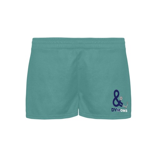 Shorts teal with single logo Women's Pajama Shorts