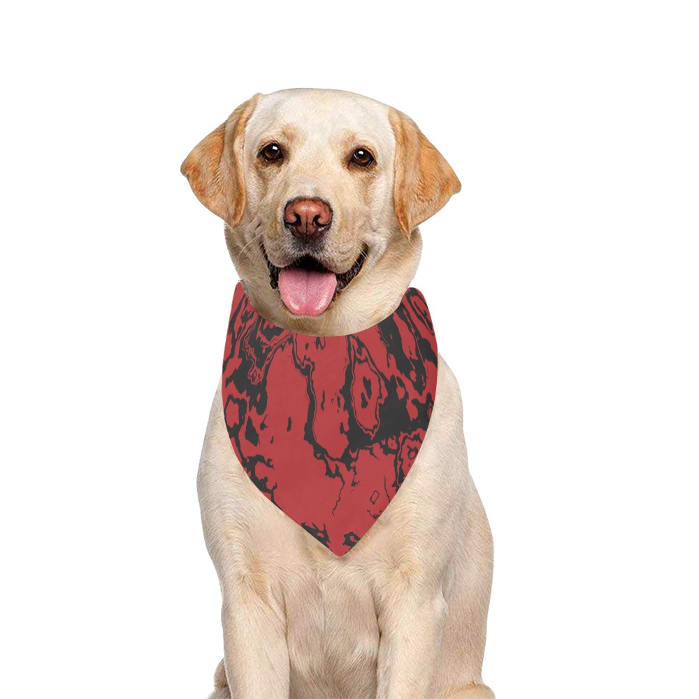 'Deep red' dog bandanna Pet Dog Bandana/Large Size