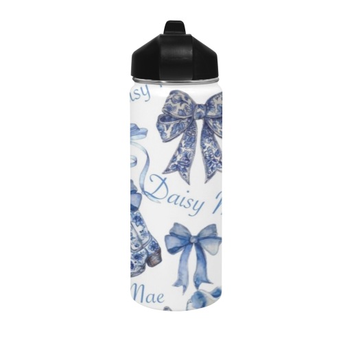 daisy water bottle Insulated Water Bottle with Straw Lid (18 oz)