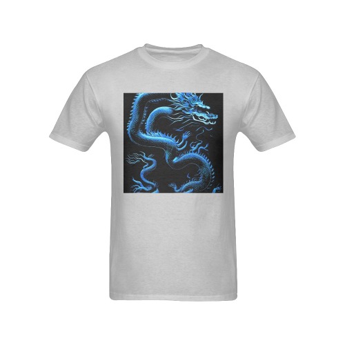 The Dragon Blue Men's T-Shirt in USA Size (Front Printing Only)