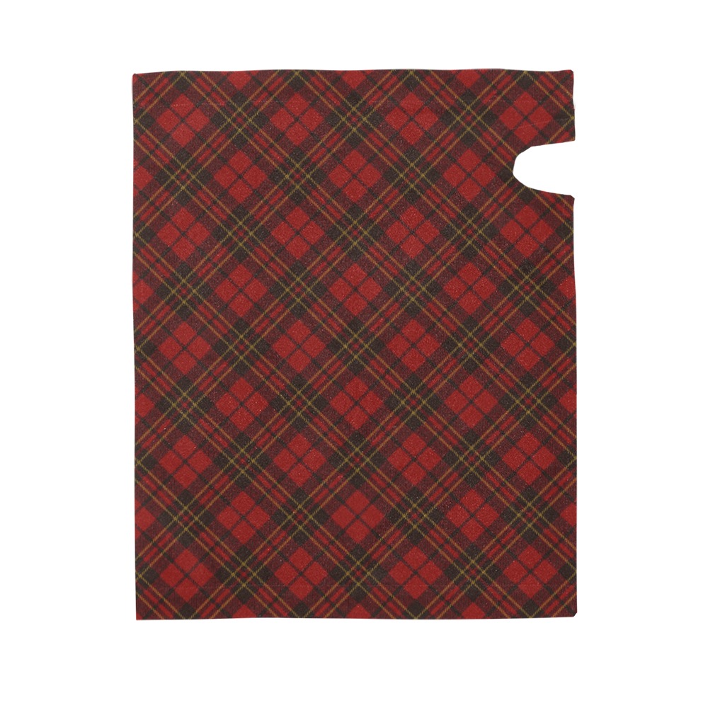 Red tartan plaid winter Christmas pattern holidays Mailbox Cover