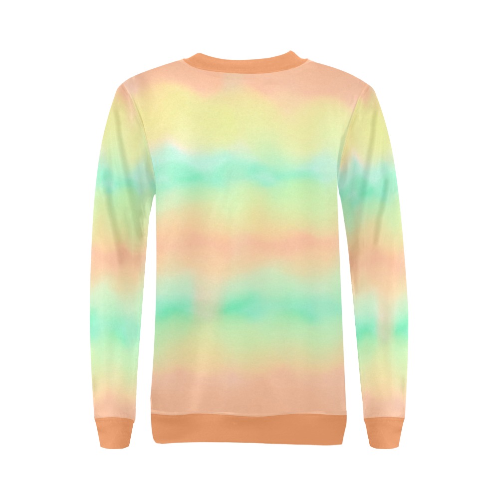 Summer brushstrokes CSS4 All Over Print Crewneck Sweatshirt for Women (Model H18)