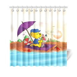 Ferald's Ice Cream Beach Delight Shower Curtain 69"x70"