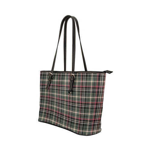 Classic Plaid Leather Tote Bag/Small (Model 1651)