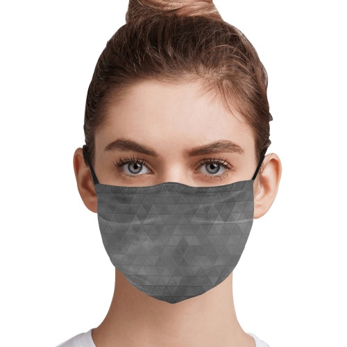 mosaic triangle 15 Pleated Mouth Mask for Adults (Model M08)