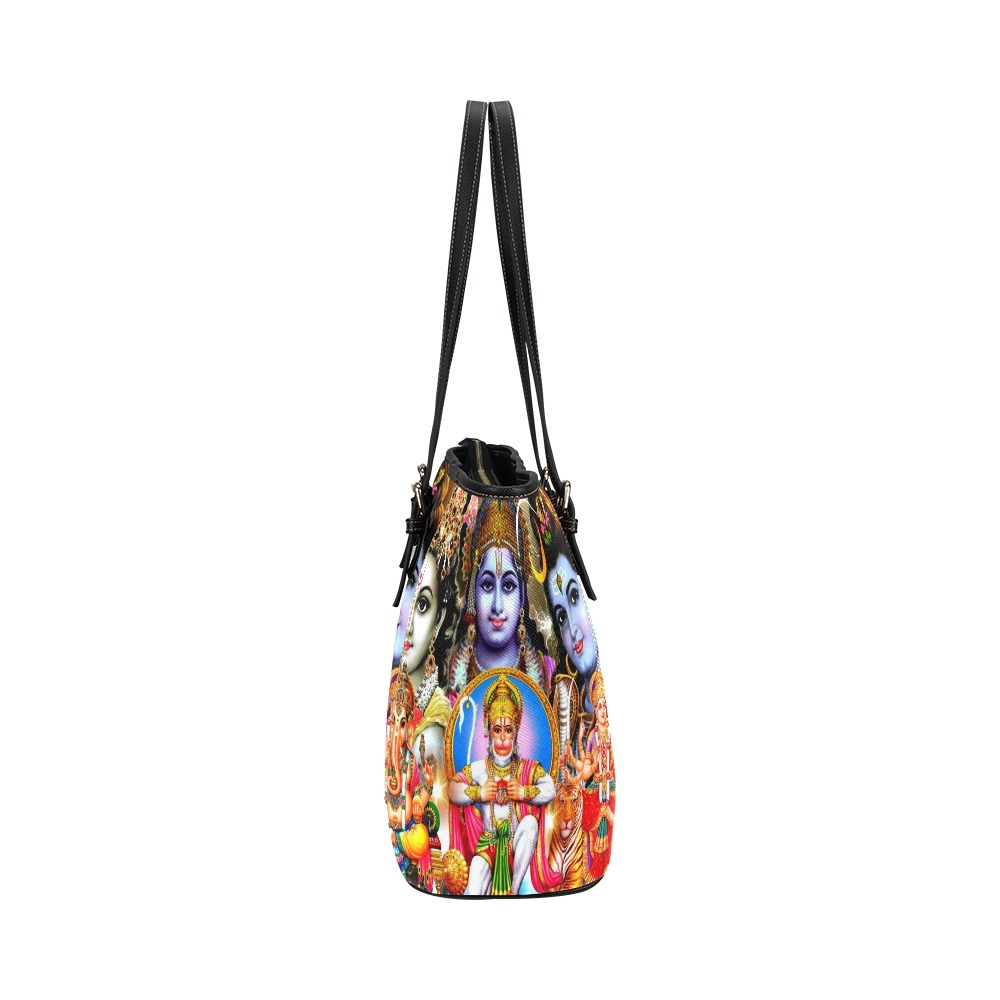 HINDUISM Leather Tote Bag/Large (Model 1640)