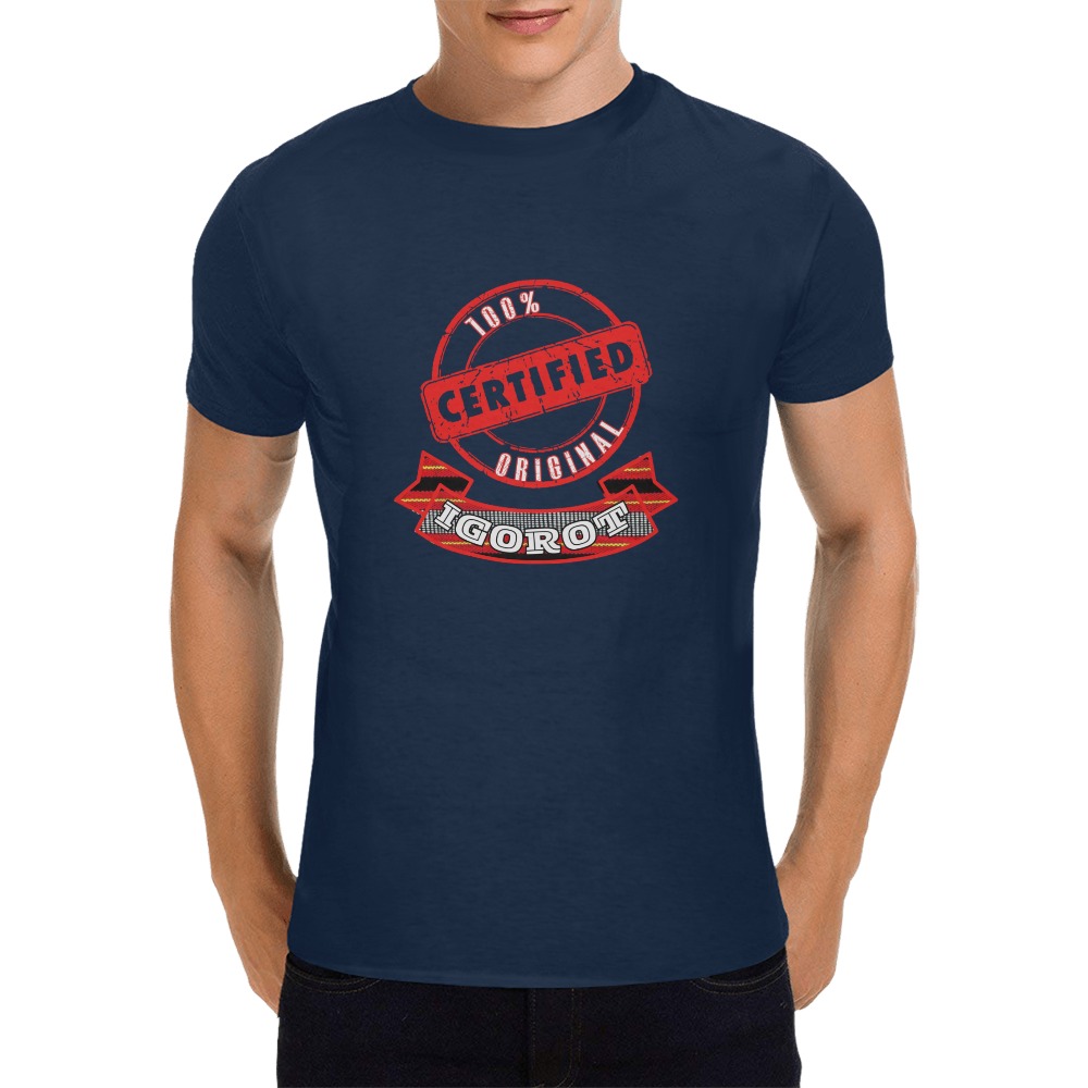 CERTIFBLUE Men's T-Shirt in USA Size (Front Printing Only)
