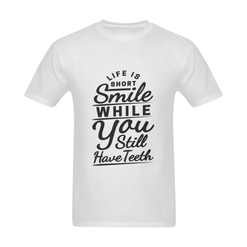Life is short smile while you still have teeth Men's Slim Fit T-shirt (Model T13)