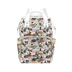 Abstract birds in the jungle 63 Multi-Function Diaper Backpack/Diaper Bag (Model 1688)