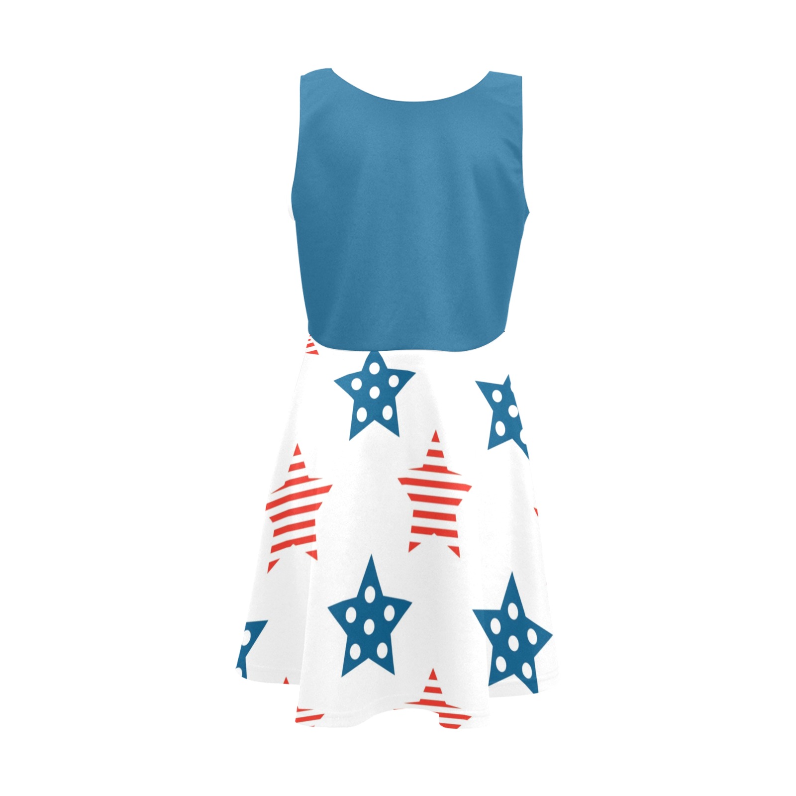 Stars and Stripes Girls' Sleeveless Sundress (Model D56)