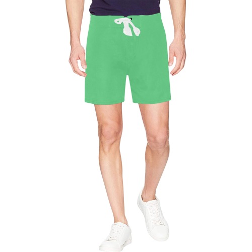 color Paris green Men's Mid-Length Beach Shorts (Model L47)