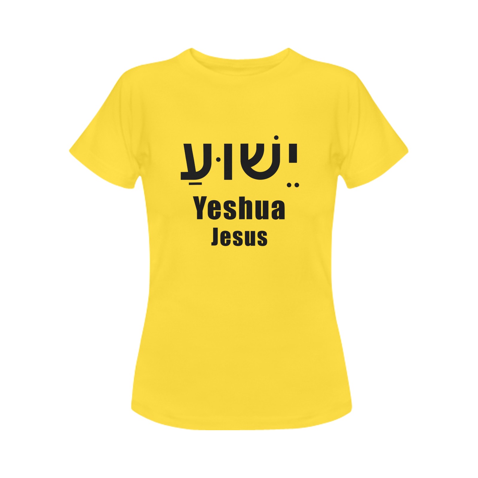 Yeshua Tee Yellow Women Women's T-Shirt in USA Size (Front Printing Only)