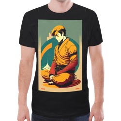 Shaolin Monk Fantasy Art 027 New All Over Print T-shirt for Men (Model T45)