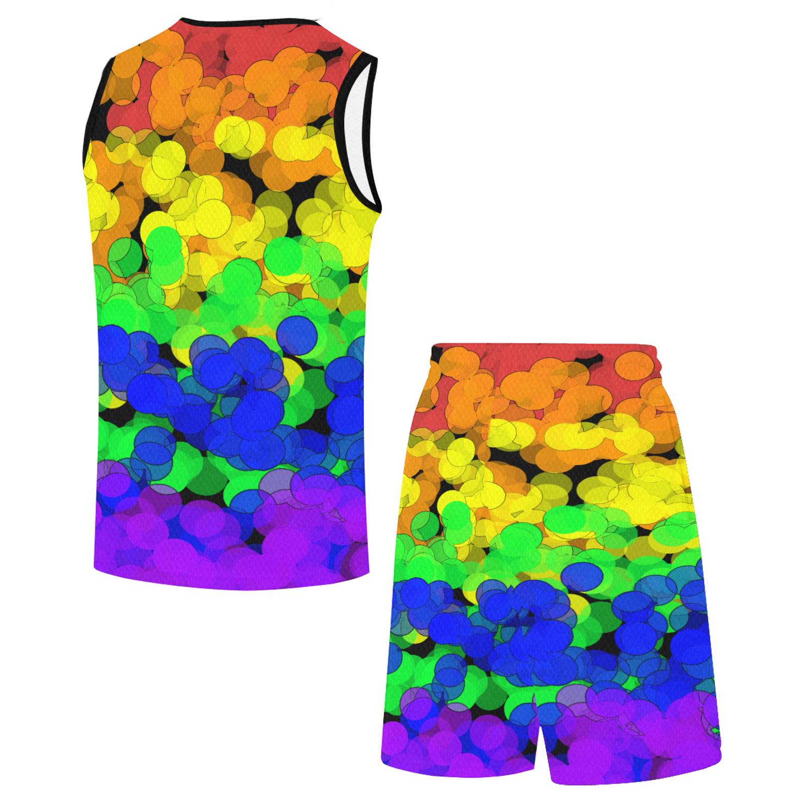 Gay Pride Bokeh Basketball Uniform with Pocket