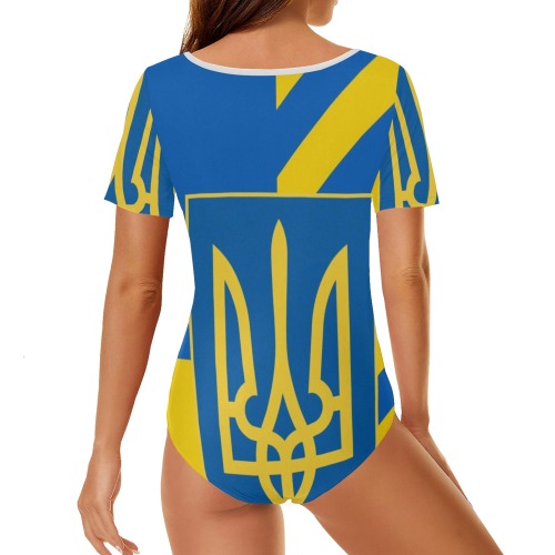 UKRAINE Women's Short Sleeve Bodysuit