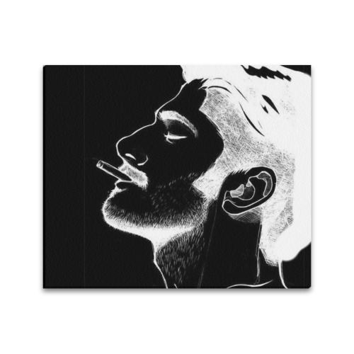 Smokingman by Fetishworld Frame Canvas Print 24"x20"