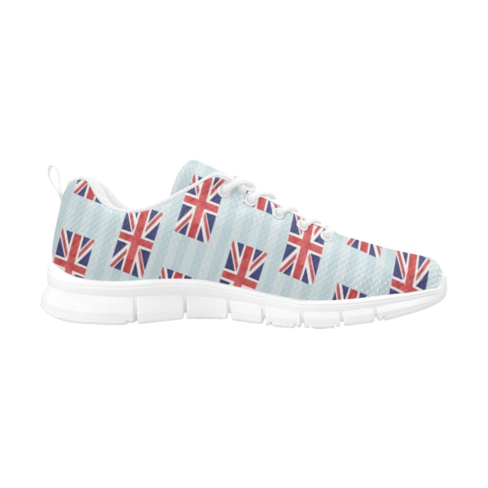 Union Jack - Blue Women's Breathable Running Shoes (Model 055)
