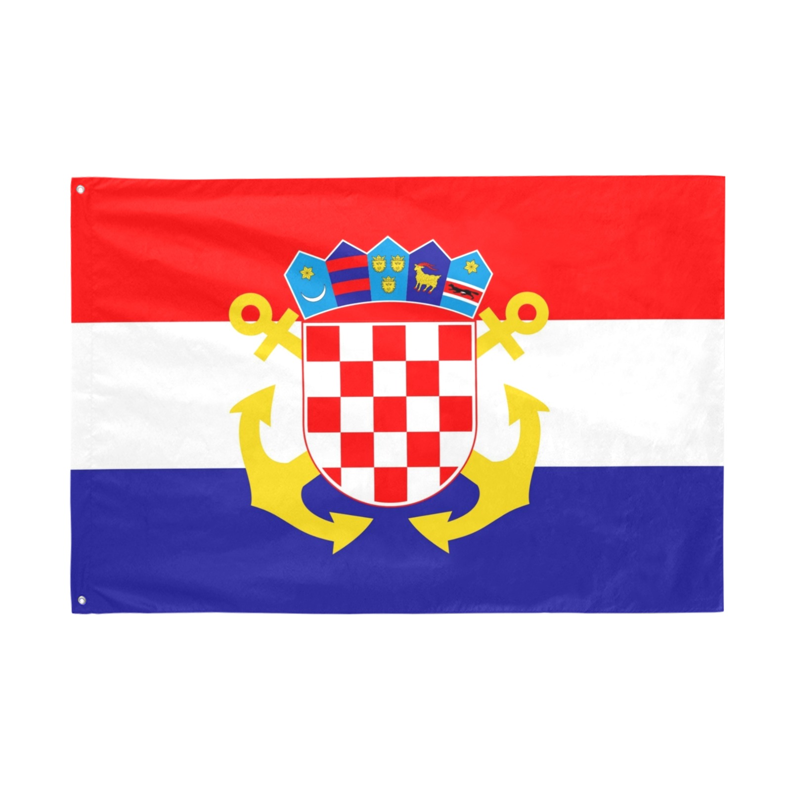 Croatia Flag Variant Shield Garden Flag 70"x47"