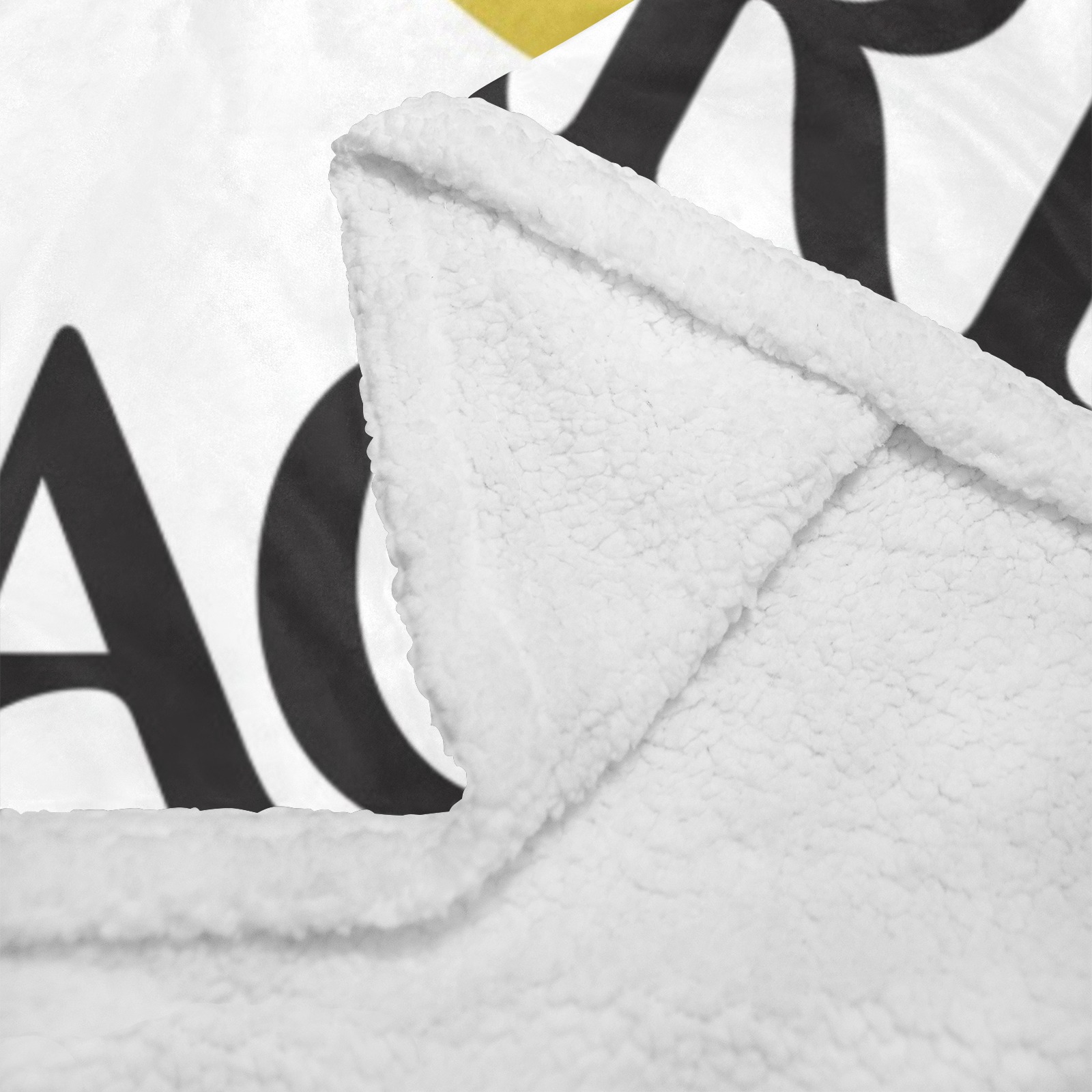 Bacardi White 2 Double Layer Short Plush Blanket 50"x60"