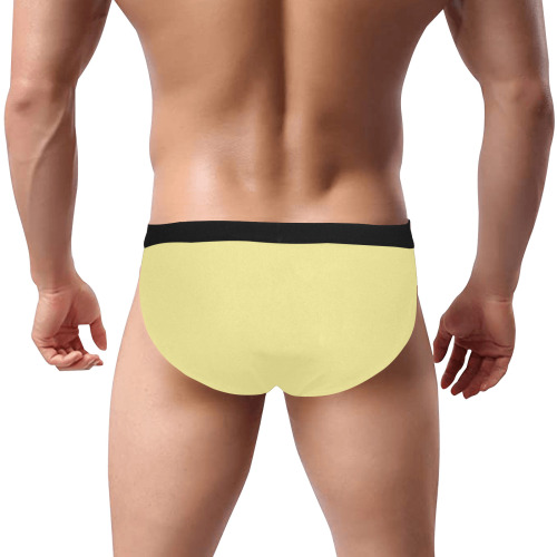 yellow Men's Mid Rise Briefs (Model L48)