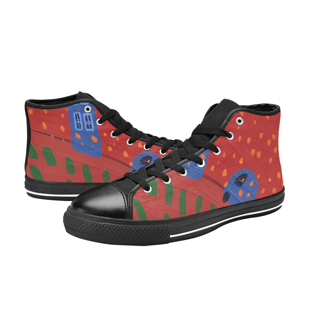 almost home Women's Classic High Top Canvas Shoes (Model 017)