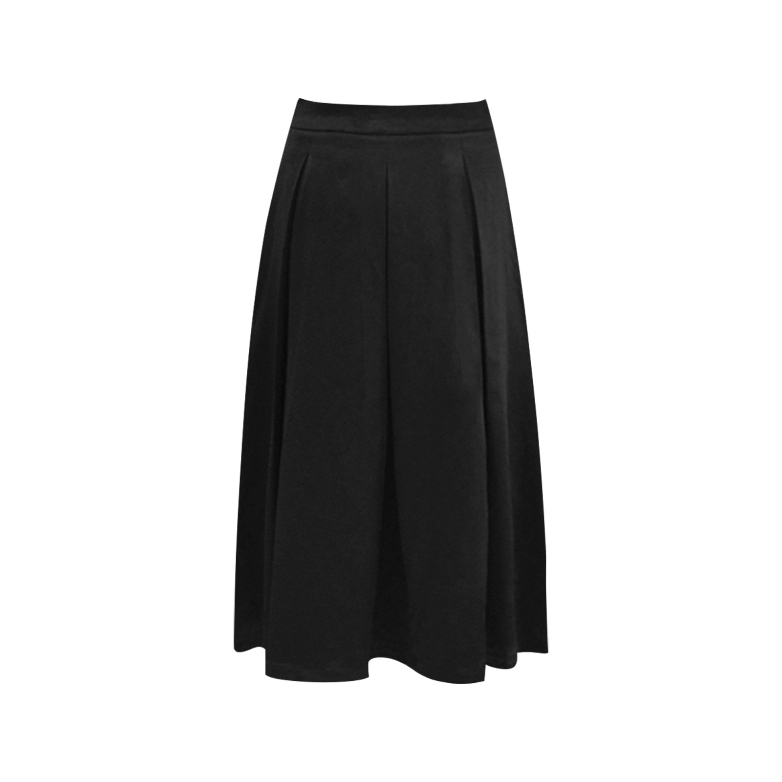 Black Crepe Dress Mnemosyne Women's Crepe Skirt (Model D16)