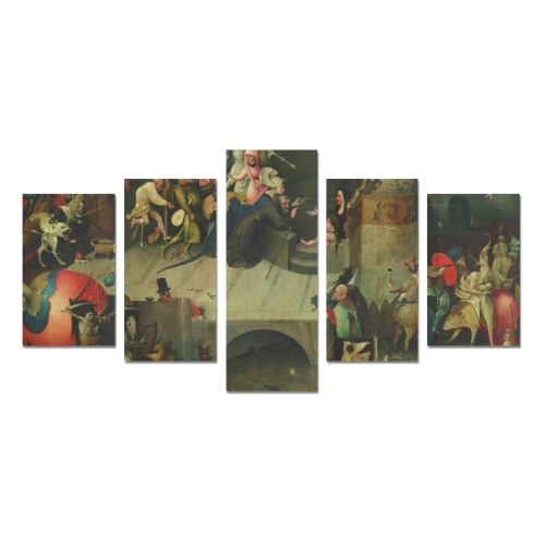 Hieronymus Bosch-The Temptation of St Anthony Canvas Print Sets C (No Frame)