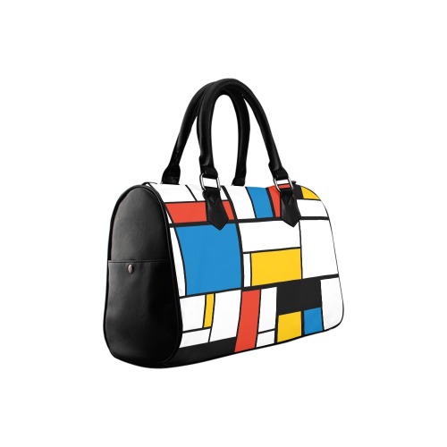 Mondrian De Stijl Modern Boston Handbag (Model 1621)