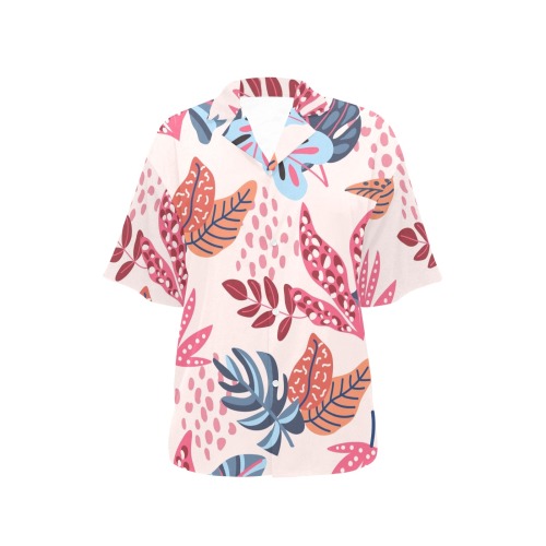 Tropical Beauty All Over Print Hawaiian Shirt for Women (Model T58)