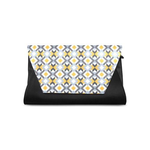 Retro Angles Abstract Geometric Pattern Clutch Bag (Model 1630)